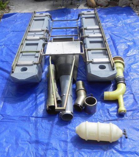 5&#034; keene gold dredge components: frame, marlex floats , swivel nozzle, power jet for sale