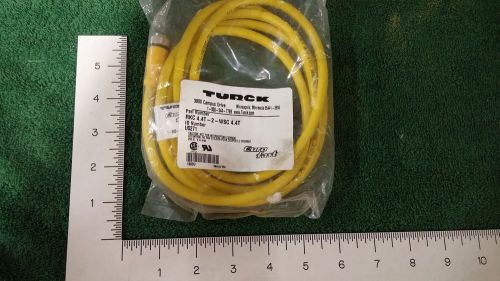 TURCK RKC4.4T-2-WSC4.4T CORD 4PIN 2M EURO FEMALE-STRAIGHT MALE 90DEGREE (A-11)