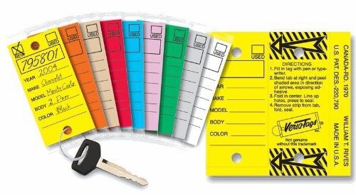 Versa-Tags Self Laminating Self Protecting Versa Tags Key Tags With Rings (250