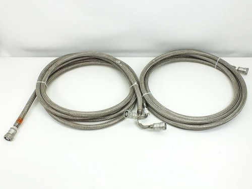 CTI 8081271 Pair 3/4&#034; Cryopump Vacuum Helium Compressor Lines 20 Foot Elbow