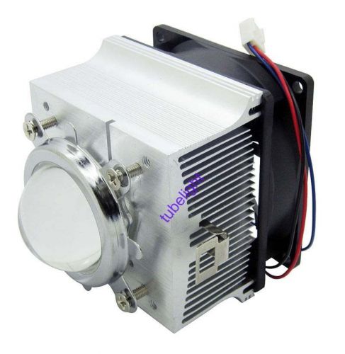 Lot 2pc 20-100w led aluminium heatsink cooling fan+44mm lens + reflector bracket for sale