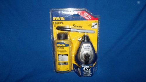 IRWIN Strait Line Chalk Box SPEEDLINE Pro 3X bonus pack with Sharpie Pen