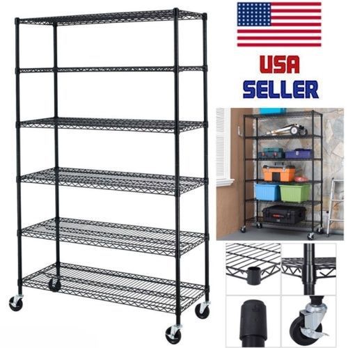 ITB 6 Tier Layer Steel Wire Metal Shelf Home &amp; Office Adjustable Shelving Rack