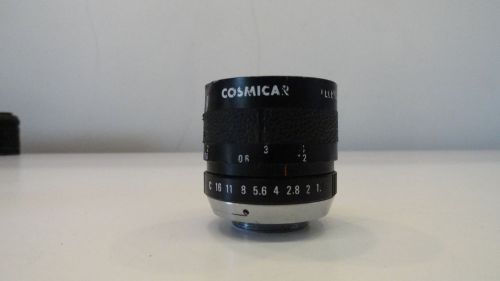 Lens 7: COSMICAR 25mm 1:1.4 Television TV Lens