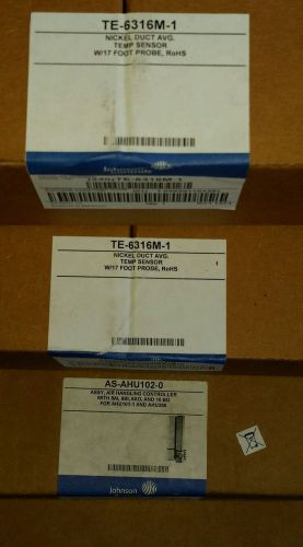 Johnson Controls AS-AHU102-0 Air Handler Controller &amp; TE6316M-1 Duct Temp Sensor