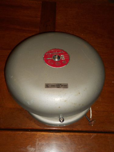 Vtg Thomas Industries Audibell 10&#034; No KB 501 Alarm Bell 120V 05 amps 60 cycle