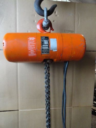 CM LODESTAR 2 TON ELECTRIC CHAIN HOIST MODEL RR 16 FPM