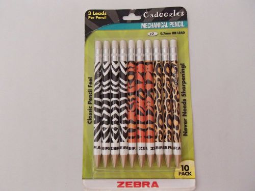 Zebra pen cadoozle animals mechanical pencil, 0.7mm, 10-pack, 51610 for sale