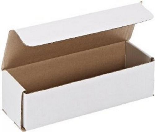 White corrugated cardboard shipping boxes mailers 9&#034; x 4&#034; x 4&#034; (bundle of 50) for sale