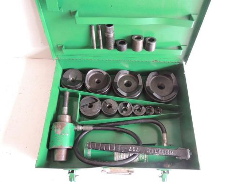 Greenlee 7310 hydraulic knockout punch set 1/2 o 4&#034; standard punches for sale