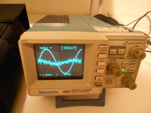 TEKTRONIX 222 DIGITAL STORAGE OSCILLOSCOPE, PROBE BAG, power supply