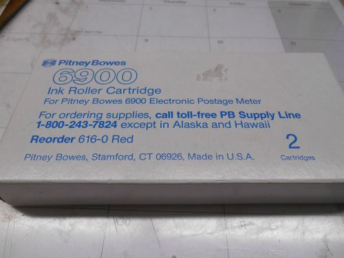 Pitney bowes #6900 ink roller red 3 units one price for sale