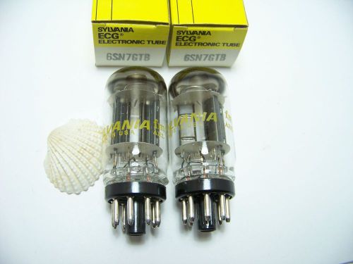 Matched pair 2 philips sylvania 6sn7gtb 6sn7gt coin base amp tubes part nos nib for sale