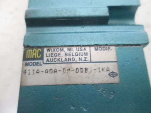 MAC 411A-AOA-DM-DDBJ-1KA SOLENOID VALVE 12VDC (AS PICTURED) *USED*