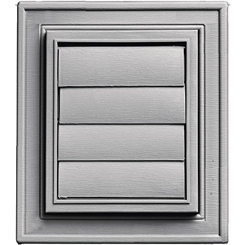 Builders Edge 140147079016 Square Exhaust Vent 016, Gray