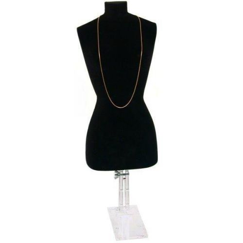 Black Velvet Necklace &amp; Chain Body Bust