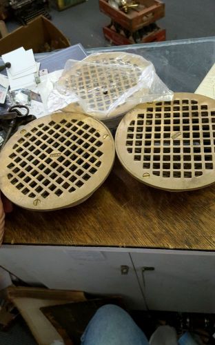 3 zurn brass round floor drains 6 x 4 nos