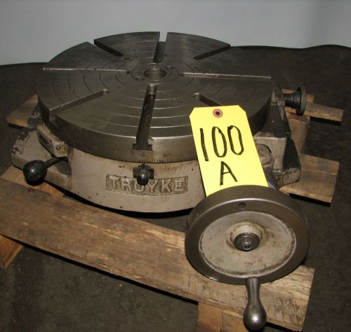 15&#034; Troyke Model R-15 Horizontal Rotary Table, S/N 2968-7