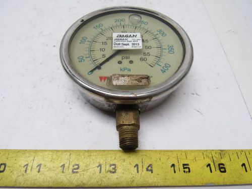 Weksler 4&#034; Pressure Gauge 0-60psi Glycerin Filled Bottom mount 1/4&#034;NPT