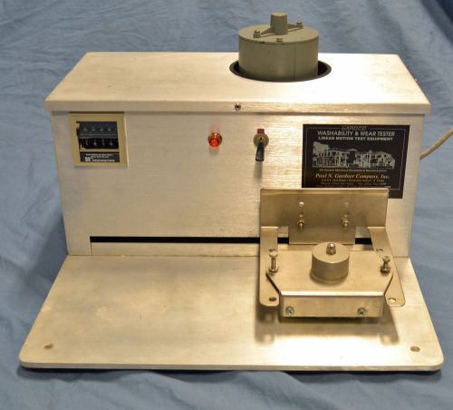 Gardco Model D10 (WA-2151) Linear Motion Mechanical Washability/Wear Tester