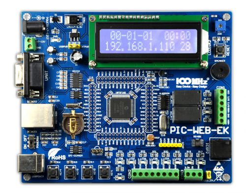 Pic ethernet development board pic-web-ek for pic18f97j60 web service for sale