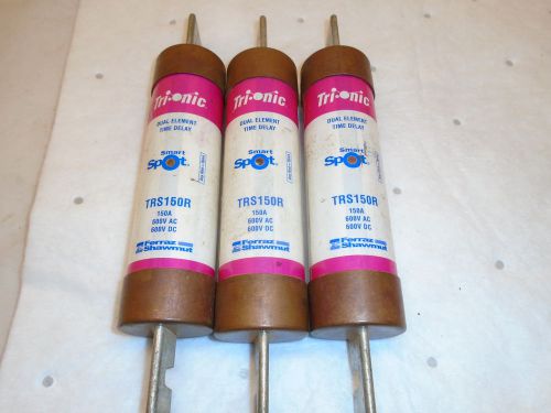 (SET OF 3) TRS150R Mersen 600V 150A 9 5/8X1 13/16 Time Delay Fuse