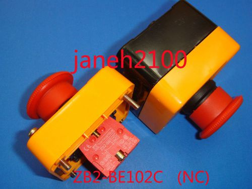 2PC Telemecanique Emergency Stop Mushroom N/C Switch (B200) LI