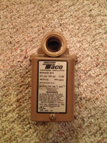 Used  TACO 006-BT4 BRONZE 3/4 THREADED CIRCULATOR PUMP 115V - 1/40 HP