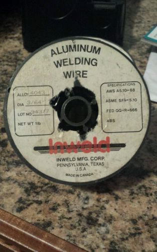 Inweld er 4043 aluminum mig wire 3/64 x 1 lb spool for sale