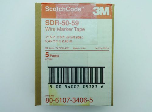 3M ScotchCode SDR-50-59 Wire Marker Tape 50 Rolls 50-59 .215 in. x 8 ft.