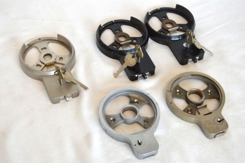 Lot of 5 VTG Combination Lock Spy-Proof Top Read Locking Dial Rings with Keys