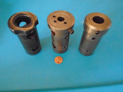 1.5&#034; OD Turret Lathe Machine Adapter Sleeve Tool Holder Shank Reducer Lot of 3