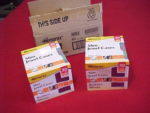 TWO 30 PACKS OF MEMOREX MULTI-COLOR SLIM CD JEWEL CASES ~ NEW SEALED PACKAGES