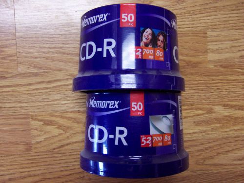 Lot of 100 Brand New Memorex CD-R Blank Disks