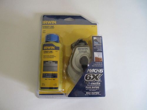 New sealed irwin stait-line chalk reel &amp; chalk combo mack6 standard blue for sale