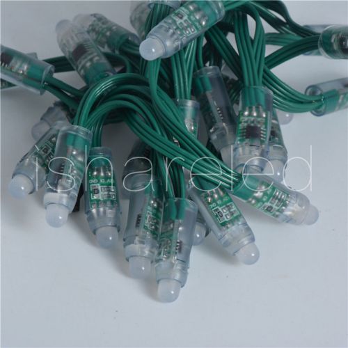 50pcs 12v 12mm ws2811 full color rgb pixel led module light ip68 string lamp for sale