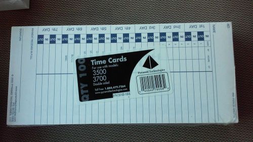 Time Card for Models 3500 &amp; 3700