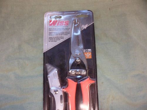 Wiss 20 GA Long Cut Aviation Snip Combo Pack Quick Change Folding Utility Knife