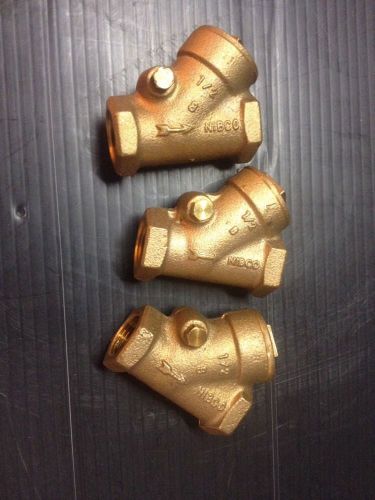 Nibco check valve 1/2&#034; threaded bronze disc for sale