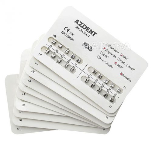 20packs dental orthodontic metal bracket mini edgewise slot.022  hooks 3 for sale