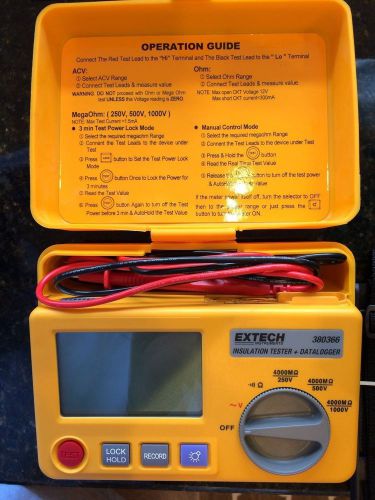 EXTECH 380366 Insulation Tester + Datalogger -SLIGHTLY USED