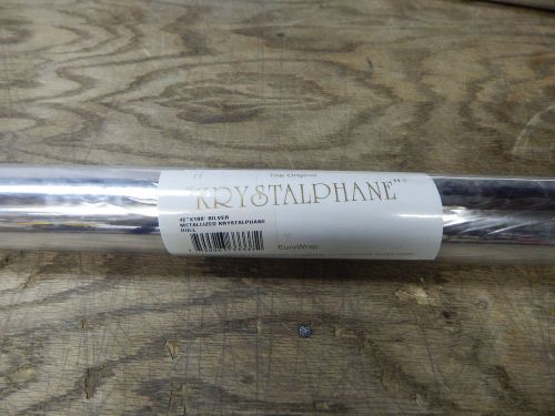 ONE NEW ROLL 40&#034; X 100&#039; SILVER METALLIZED &#034;KRYTALPHANE&#034;