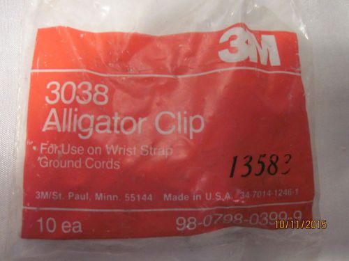 3m charge gaurd part 3038 alligator clip for wrist strap ground cords 10 each for sale