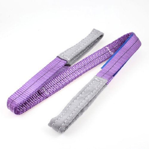 1M 30mm Width Eye to Eye Nylon Web Lifting Strap Tow Strap Purple