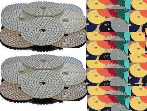 7 Inch Diamond Polishing Pad 9 Piece Grit 30 50 100 Granite Concrete Marble