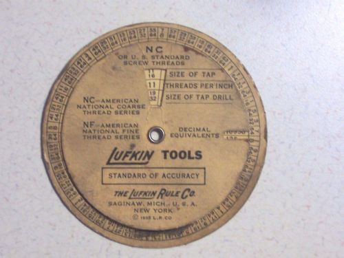 Lufkin tools co._saginaw, mi._ dated 1935_&#034; standard of accuracy &#034;_gc for sale