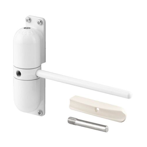 NEW Prime Line Safety Spring Door Closer White Adjustable Tension Easily Mounts