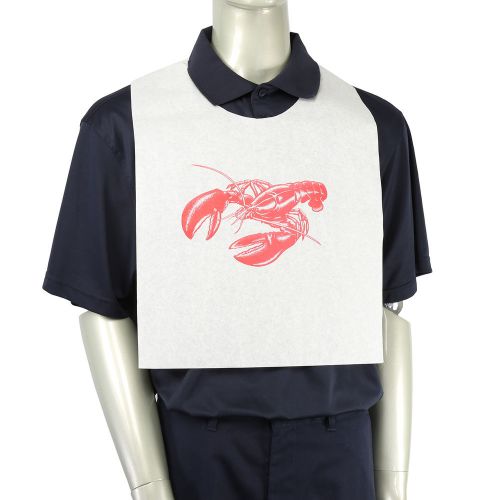 Royal 14&#034; x 21.25&#034; Lobster Design Adult Tie-On Bibs, Pack of 500, ATB24-25A