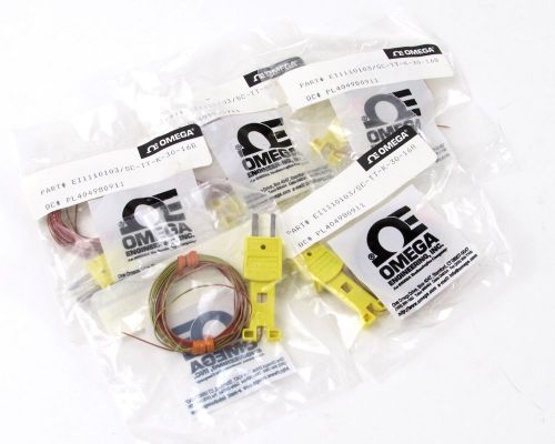 Lot of (5) NEW OMEGA EI1110103/SC-TT-K-30-168 Thermocouple, K-Type, +CH -AL