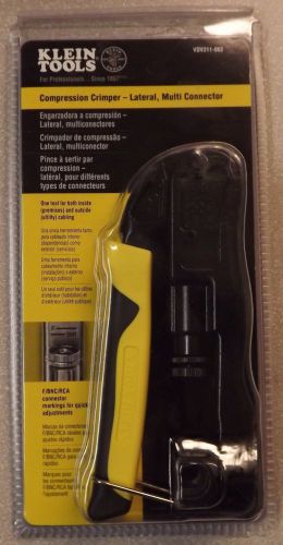 NEW! Klein Tools Compression Crimper Lateral Multi Connector VDV211-063